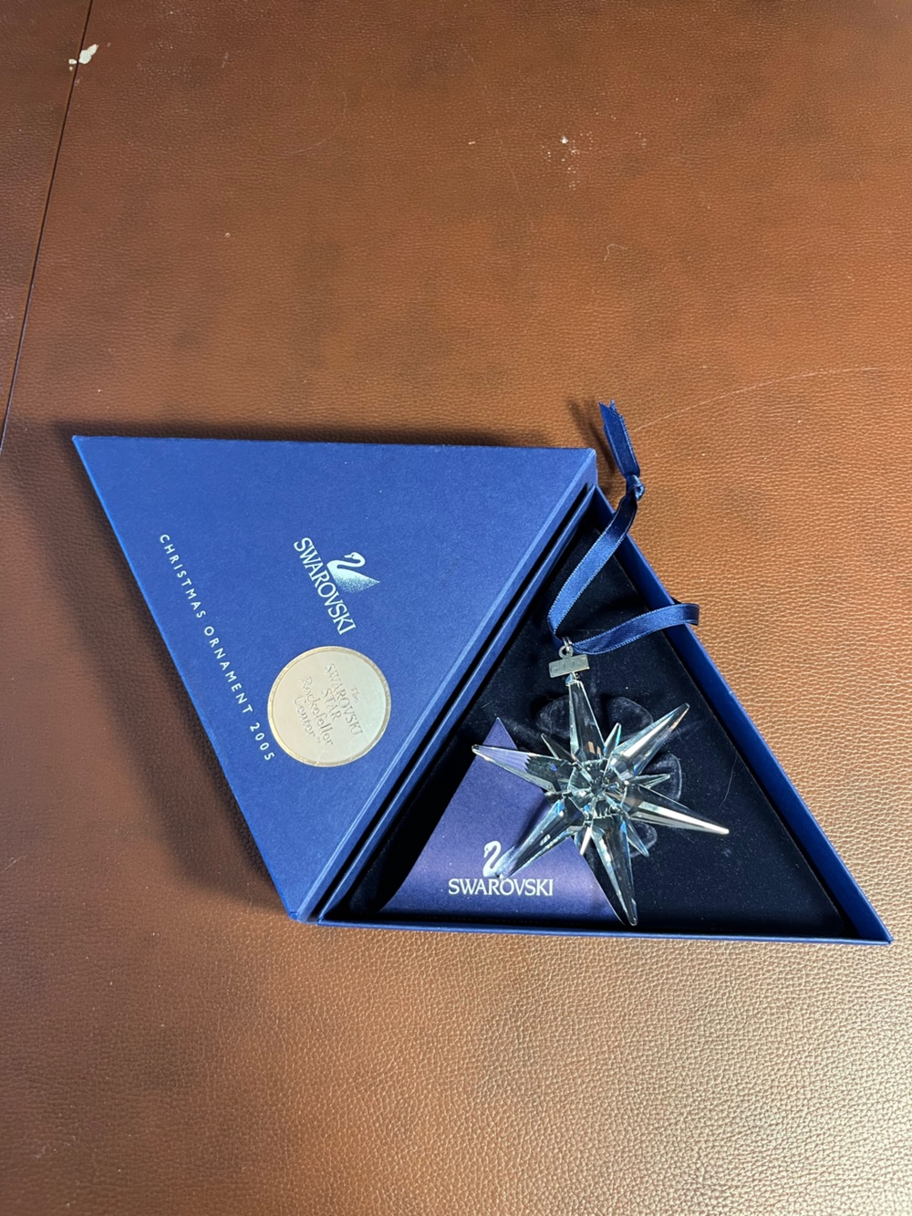 Swarovski Crystal Star Ornament with Ribbon 2005